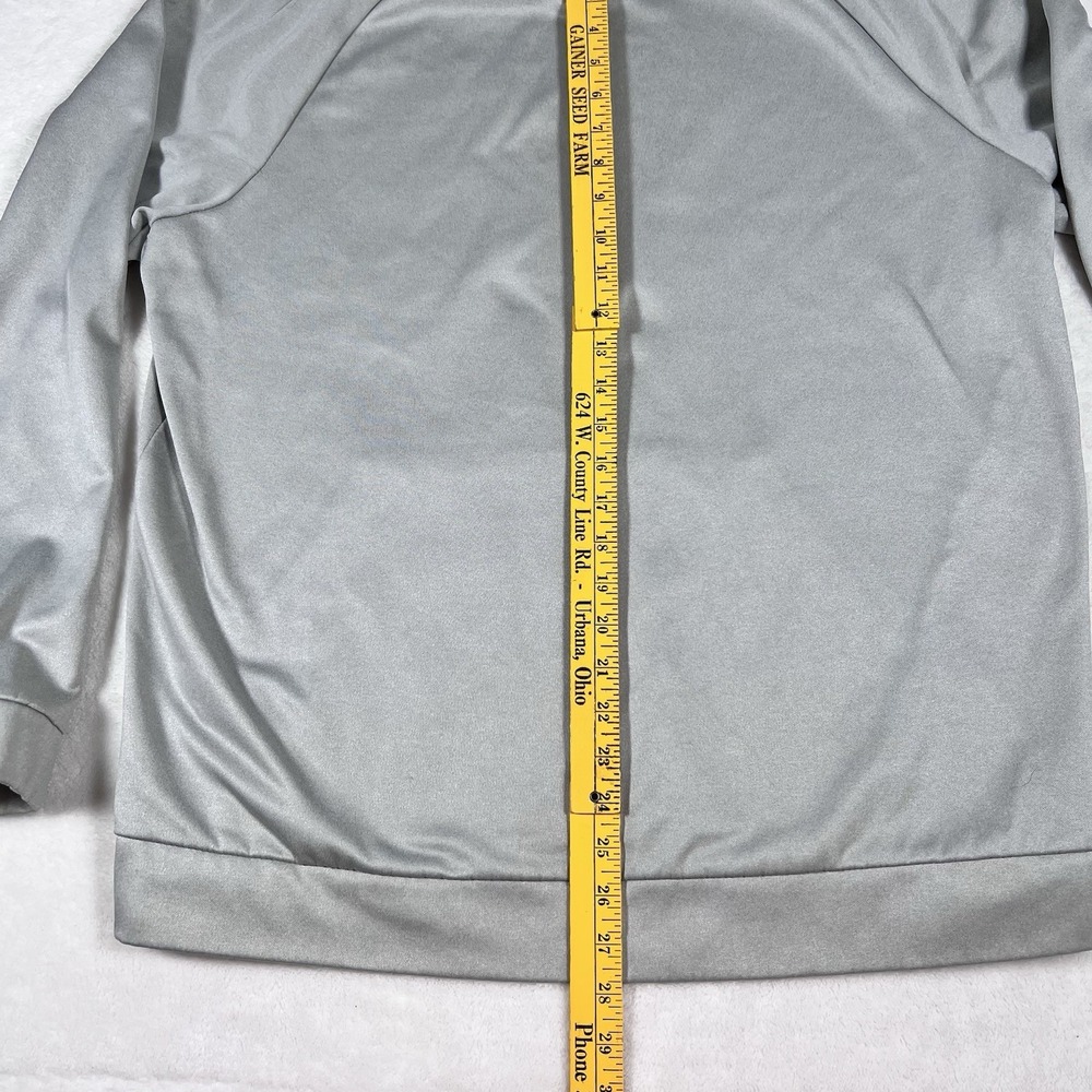 George Golf Polo Shirt Men Medium Gray Striped Short Sleeve Athleisure
